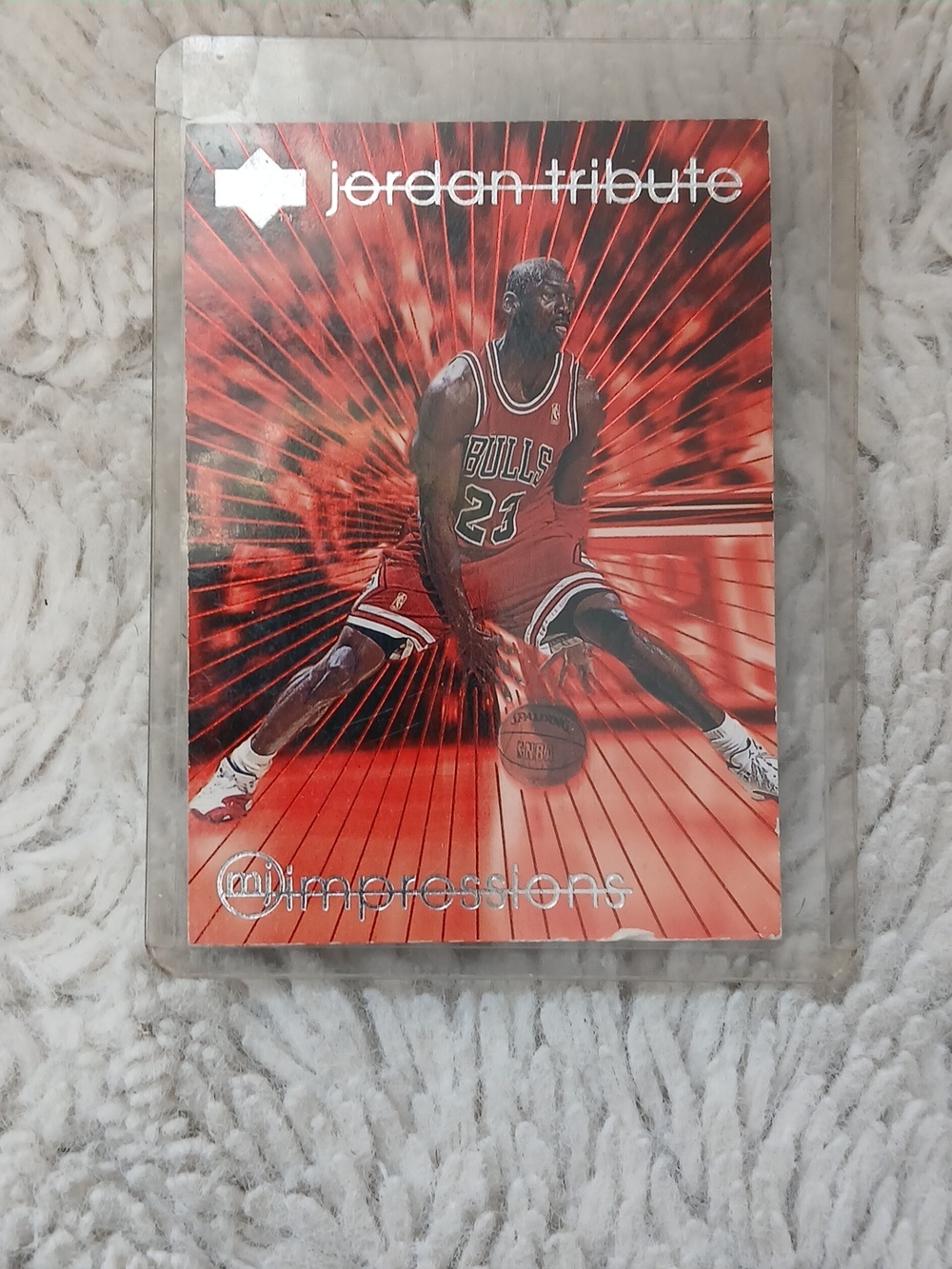 Michael Jordan Tribute Basketball Card - Red
